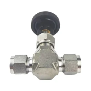 316L Stainless Steel Manual One-Way Needle Valve, Double Ferrule, OD 1/4 in, for High-Temperature Gas