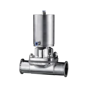 316L Stainless Steel Pneumatic Sanitary Diaphragm Valve for Dairy and Water Applications with Actuator