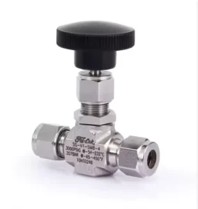 316SS 5000PSI High Pressure Manual 2-Way Gas Needle Valve 1/8″-1″ Port Size 1 Year Warranty General Purpose Model V1 Medium