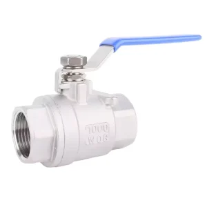3Inch 304 SS Ball Valve, 2 PC Ball Valve With Blue Locking Handles