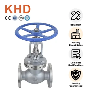 3in Industrial Stainless Steel Manual Flange Shutoff Valve Stainless Steel High Platform Flange Globe Shutoff Valve