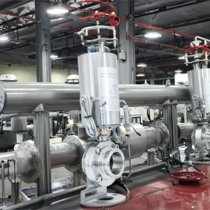 3inch Hygienic Pneumatic Single Action Tri Clamp Milk Dairy Processing Valve Butterfly Valves with 2pcs Approximate Switch