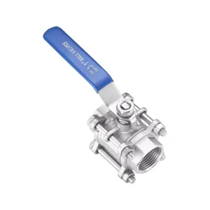 3pcs SS304 Stainless Steel Pressure Control Manual Cut off Water Pipe Connection Ball Valve