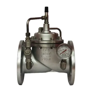 4-Inch SS304 Stainless Steel Pressure Reducing Valve PN10/PN16 Corrosion-Resistant Flange Accessory for Firefighting Equipment