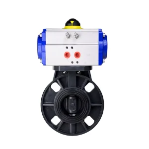 4 Inch UPVC/CPVC Flow Control Double Acting Pneumatic Butterfly Valve for Water