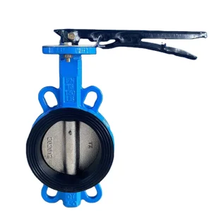 4 inch Handle Cast Iron Manual Soft Seal Butterfly Valve Wafer Butterfly Valve