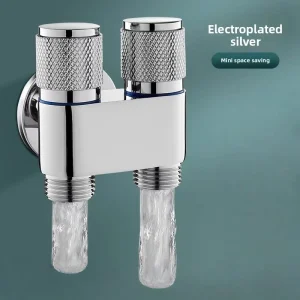 4 point Two inlet Two outlet Angle Valve Toilet Use ABS Switch Valve Three way Triangular Design Luxury Design Made in China