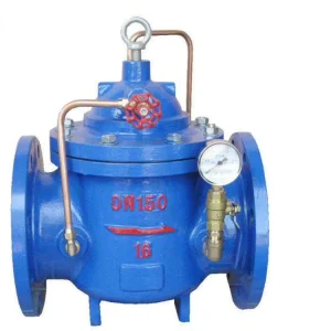 400X PN16 YS Flow Control Valve PN16 PN10 Ductile Iron Blue-Coated Flanged Automatic Hydraulic Water Control Valve DN80