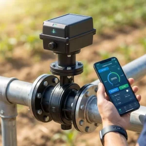 4G Smart Solar Powered Butterfly Valve Wireless App Control Large Diameter Irrigation Valve for Agriculture