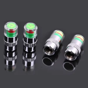 4Pcs Car Auto Tire Pressure Monitor Valve Stem Cap TPMS Sensor Indicator Air Dust Covers