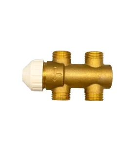 4Way DN15 Brass Horizontal Manual Check Valve Leak-Proof Long Service Life for Hydronic Systems