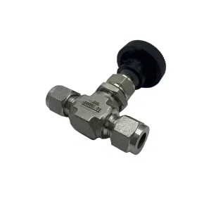 6000 PSI Safety Relief Needle Valve 2-Way Hydraulic 316L Stainless Steel Integral Bonnet Flanged Connection 1/4 Inch