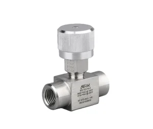 6000PSI Stainless Steel 304/316L Manual Needle Valve High Pressure Instrument Valve Gas Media Dual Ferrules Female