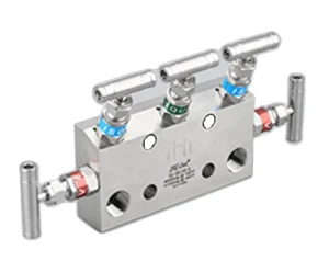 6000PSI Stainless Steel Manual 5-Way Needle Valve Manifold MSS-SP-99 Type 316SS for Oil/Gas/Water 1/2″-1″