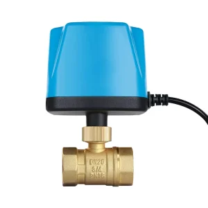 6Nm Electric Brass Ball Valve PN16 NPT Forged Body Normally Closed 2-Wire Motorized Actuator with Manual Override