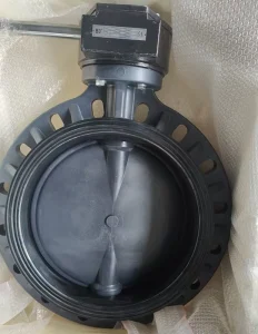 6in FRPP UPVC Manual Gear-Operated Corrosion-Resistant Double-Flanged Butterfly Valve for Chemical and Water Applications