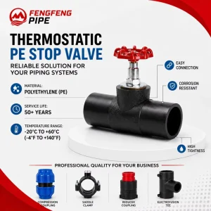 75mm HDPE PE80 PE100 Water Valve High Pressure Hdpe Pipe Valve Corrosion Resistant Butt Fusion Plastic Stop Valve