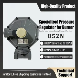 852N Industrial Burner Pressure Reducing Valve 1/2 in 20 PSI Direct-Through Structure Liquefied Gas Regulator