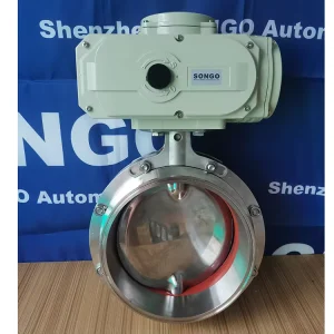 8inch 110VAC Electric Actuated Food Grade Sanitary Stainless Steel 316 Butterfly Valve for Brewery