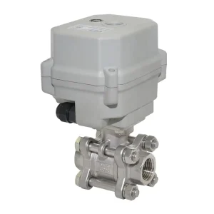 A150 Series High Pressure 3 Pieces 1 Inch Motorized Ball Valve with Manual Override