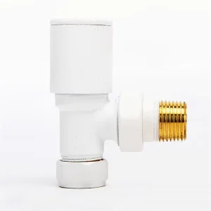 ABS and Brass Hydronic Powder-Coated White Manual Radiator Valve
