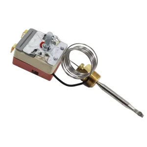 AC 250V 16A Deep Fryer Thermostat Control Valve Parts with 3 8″ Brass Nut Temperature Range 50~200 Celsius