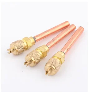 AC Refrigerator Compressor Valve R134a Compatible Brass One-Way Needle Gas Nozzle Extended