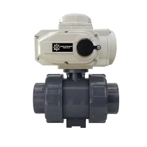 AC110V 4-20mA Intelligent Type Electric UPVC Ball Valve PVC Ball Valve Electric Actuator UPVC Double Union Thread Ball Valve