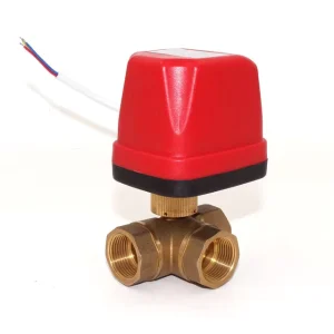 AC220V AC24V DN25 CR02 Electric Motorized Ball Valve 3 Way Water Control Valve for Residential Kitchen Pipeline HVAC Application