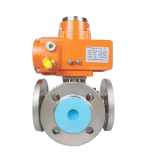 AC220V DC24V DN80 Three way Ball Valve with Electric Actuator for Water