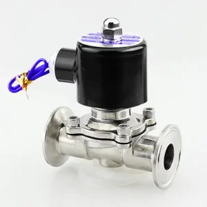 AC220V Normally Closed Two-Way Tri-Clamp Stainless Steel 304 316L Food-Grade Water Solenoid Valve