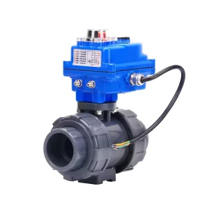 AC24V DC24V AC220V Electric Ball Valve 2-Way UPVC PVC Water Plastic Motorized With Electric Actuator