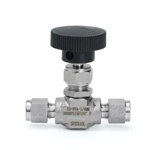 ANMASPC 304 & 316 Stainless Steel Double Ferrule Needle Valve Pneumatic Straight Plastic Fittings 25 40MPA 1 Year Warranty