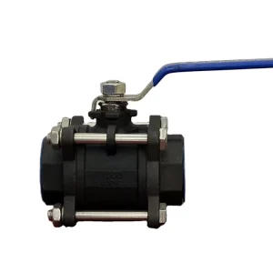 ANSI WCB Carbon Cast Steel Threaded Ball Valve 150LB Stainless Steel 304 316 3 Piece 1000WOG Threaded Ball Valve