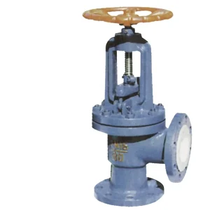API CE Factory High Quality Steel F46 Angle Type Fluorine PTFE Lined Flange Globe Valve for Corrosive
