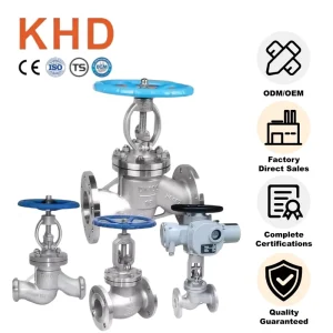 API Stainless Steel Flanged Electric Industrial Globe Valve High Temperature Stop Globe Valve for Water Gas