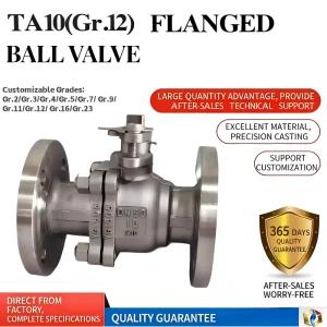 ASTM Gr.10 Titanium Flanged Ball Valve ANSI Class 150 300 600 Corrosion Resistant for Chemical & Marine OEM