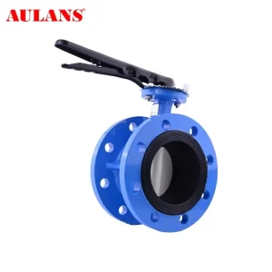 AULANS Direct Supply Compact Manual Lever Soft Sealing Flanged Valve for Building Water Pipeline Control Flanged Butterfly Valve