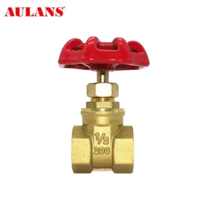 AULANS Multi Size Optional Durable Thickened Body Industrial Fluid Control Brass Gate Valve