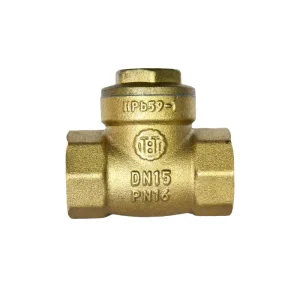 Accept OEM ODM Brass Check Valves Spin open Type Female Thread Connection Soft Rubber Seal Check Valves