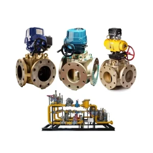 Actuated Three-Way Rotary Mixing and Diverting Temperature Control Valve