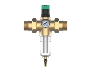 Adjustable 100 Micron Stainless Steel Mesh Household Water Filter Brass Pressure Reducing Valve 1200GPD Flow Manual Pump 3+ Year