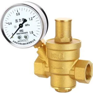 Adjustable Brass Pressure Reducing Valve Domestic Water Supply Pipe and Pure Water Heater Stabilizer 4/6