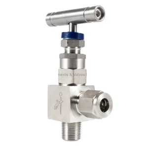 Adjustable Right Angle 1/4″ Needle Valve Male to Female Thread Stainless Steel Flow Control Valve
