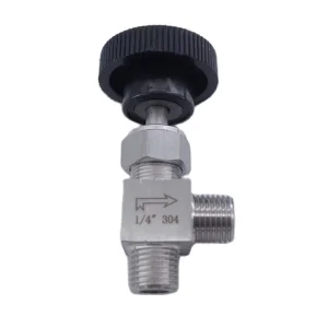 Adjustable Right-Angle 1/8″ 1/4″ 3/8″ Male ZG-Thread Flanged Needle Valve
