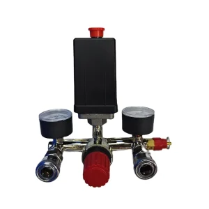 Air Compressor Pressure Switch Control Valve with Regulator Dual Barometers 220V/380V Compatible 90-120 PSI