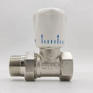 All Copper Radiator Temperature Control Valve Pressure Reducing Straight Angle Structures DN15 DN40 6 4 Points Control