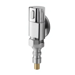 All-Copper Two-Inlet One-Outlet Dual-Control Angle Valve Household 1/2-Inch Threaded Connection Adjustable Bright Valve