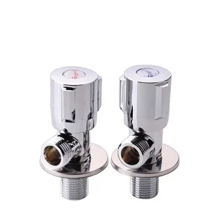 All copper 304 Stainless Steel Angle Valve Copper Valve Core Flow Rate Adjustable Hot Cold Dual use Shut off Valve for Toilet