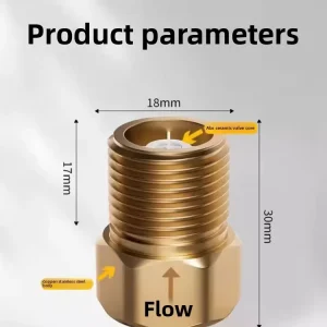 All-copper Water Valve Anti-Backflow Toilet Check Valve Non-Return One-Way Bathroom Backflow Reverse Flow Prevents Made in China